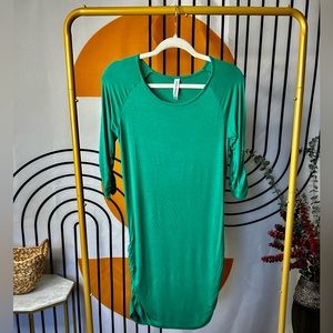 Zenana Premium Green Tunic w/ Ruching Detail!